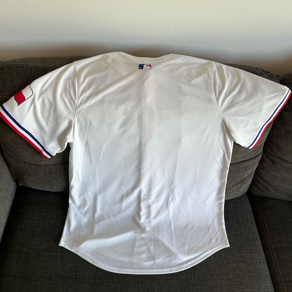 Nike Authentic Texas Rangers MLB Baseball White Jersey Men’s Sz: Medium - Picture 6 of 6